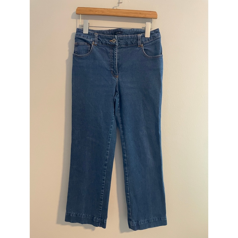 Jones Wear Sport Womens Size 8 Blue Straight Leg Stretch Denim Jeans Preppy